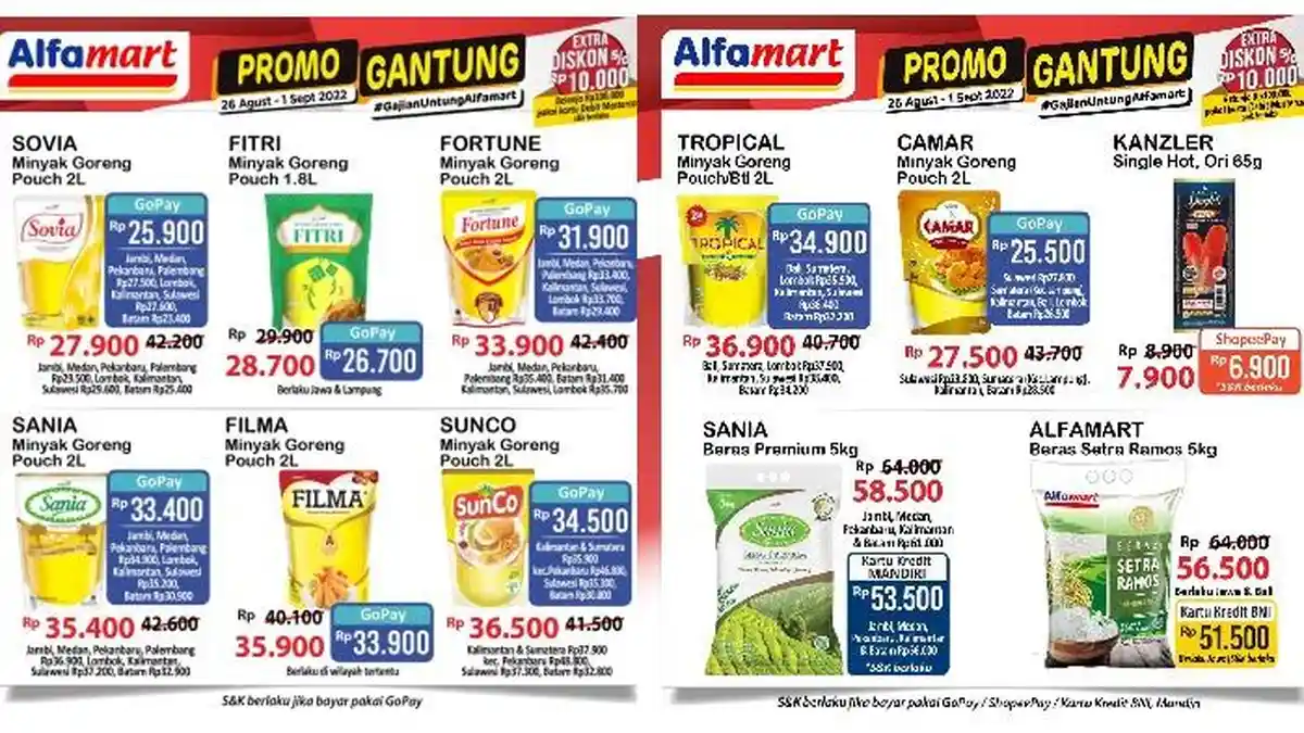 BANYAK DISKON! Promo Gantung Alfamart Hingga 1 September 2022: Susu, Beras dan Minyak Goreng Murah