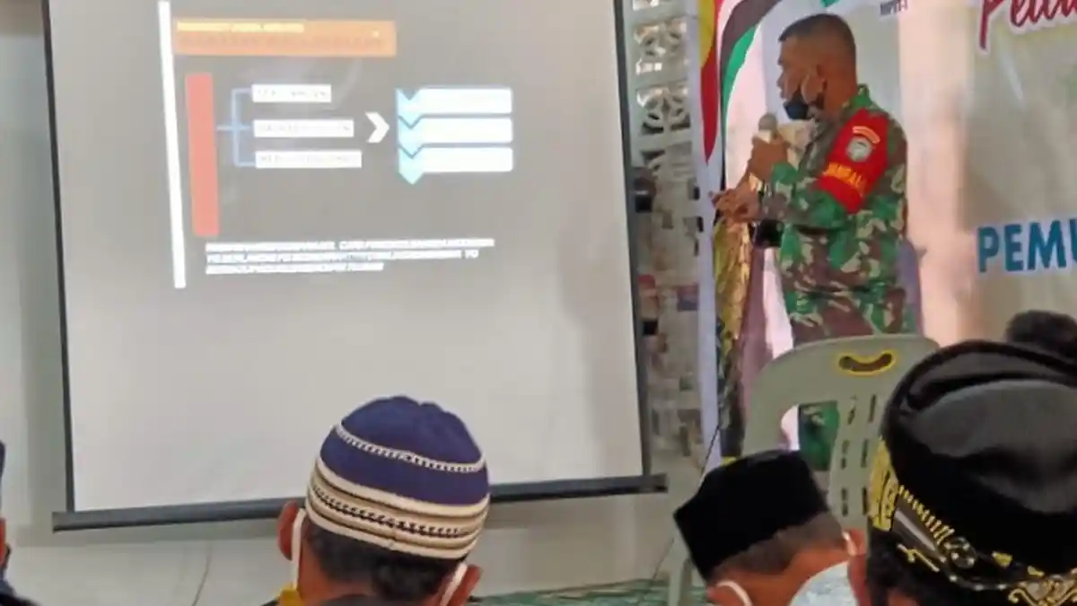 Danramil Darul Makmur Nagan Raya Berikan Wawasan Kebangsaan untuk Pelatihan Pemuda MPTT-1
