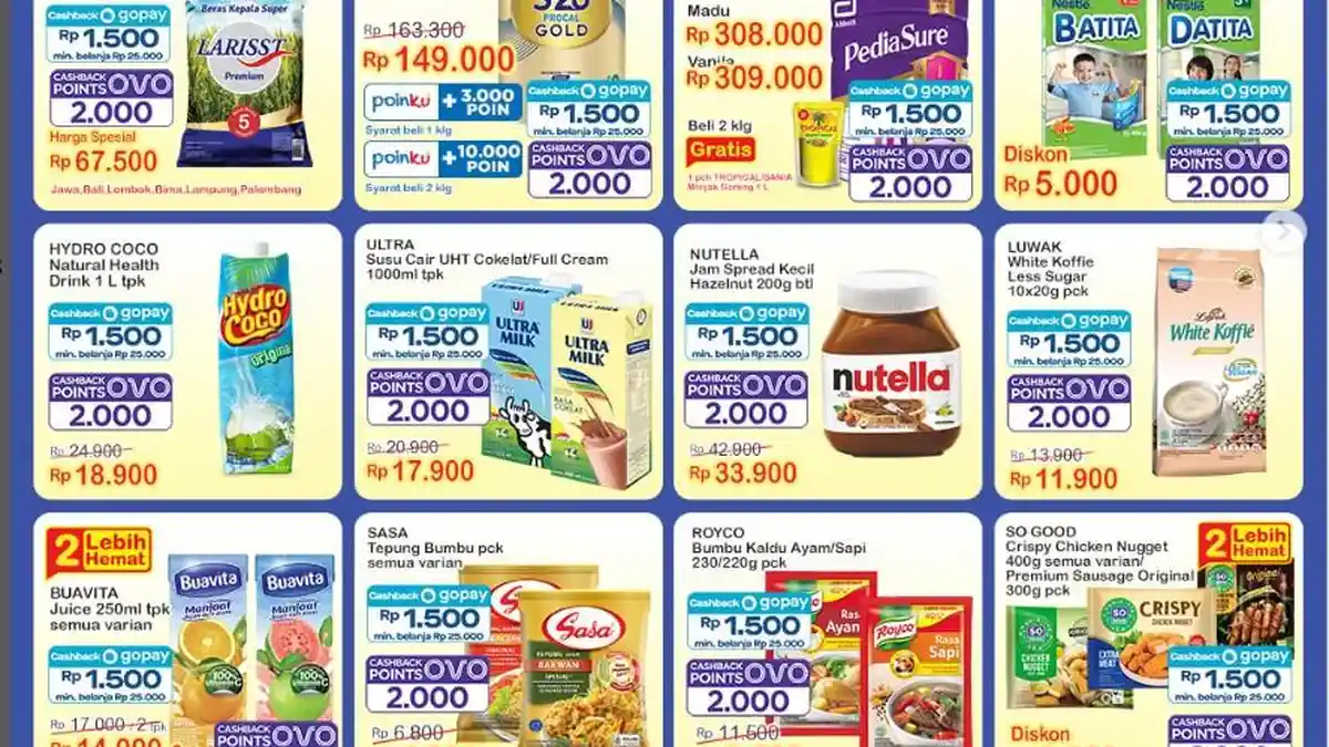 KATALOG Promo Indomaret Hari Ini 5 Juli 2023, Beras Susu Ada Diskonan, Luwak White Koffie Rp11.900