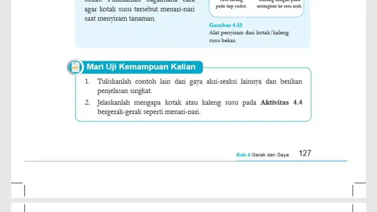 Kunci Jawaban IPA Kelas 7 SMP/MTS Halaman 127 Kurikulum Merdeka