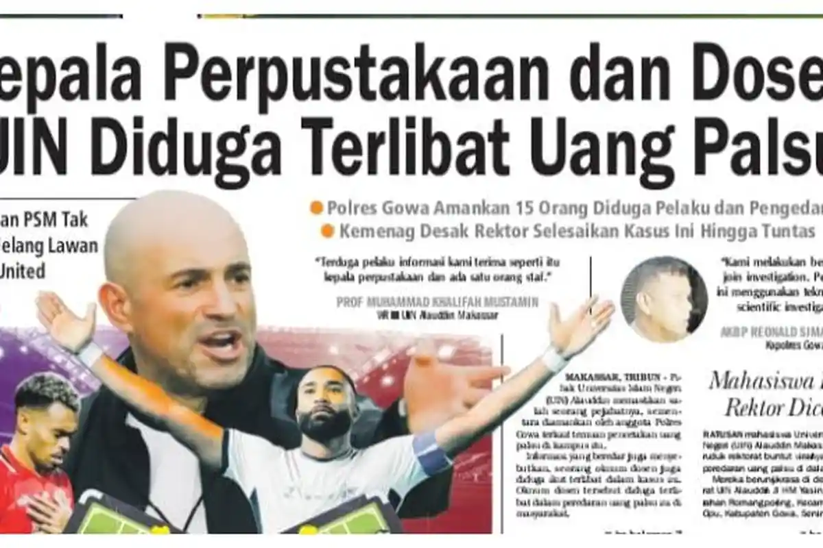 Kepala Perpustakaan dan Dosen UIN Diduga Terlibat Uang Palsu