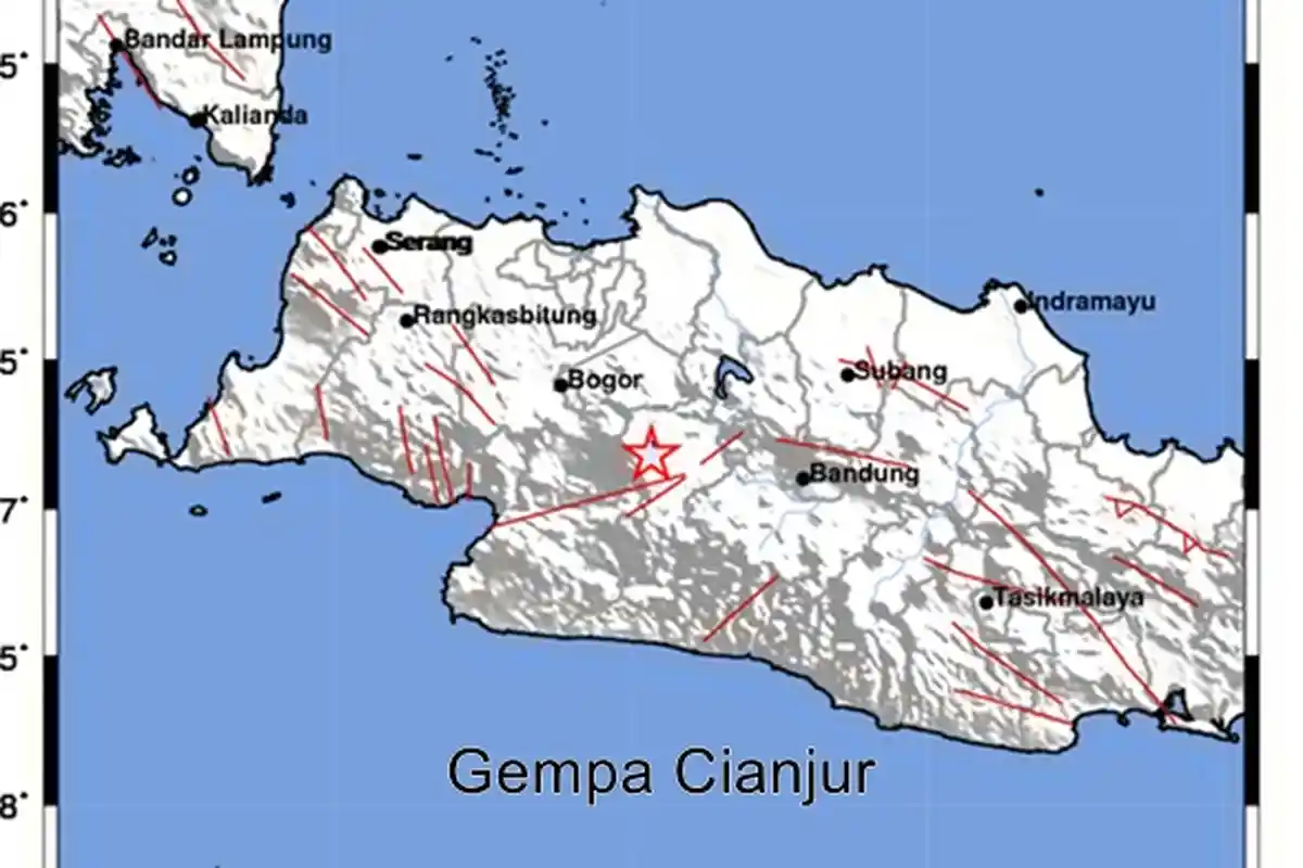 Gempa Cianjur Senin Siang, Guncangan di Darat dengan Kedalaman 10 Kilometer