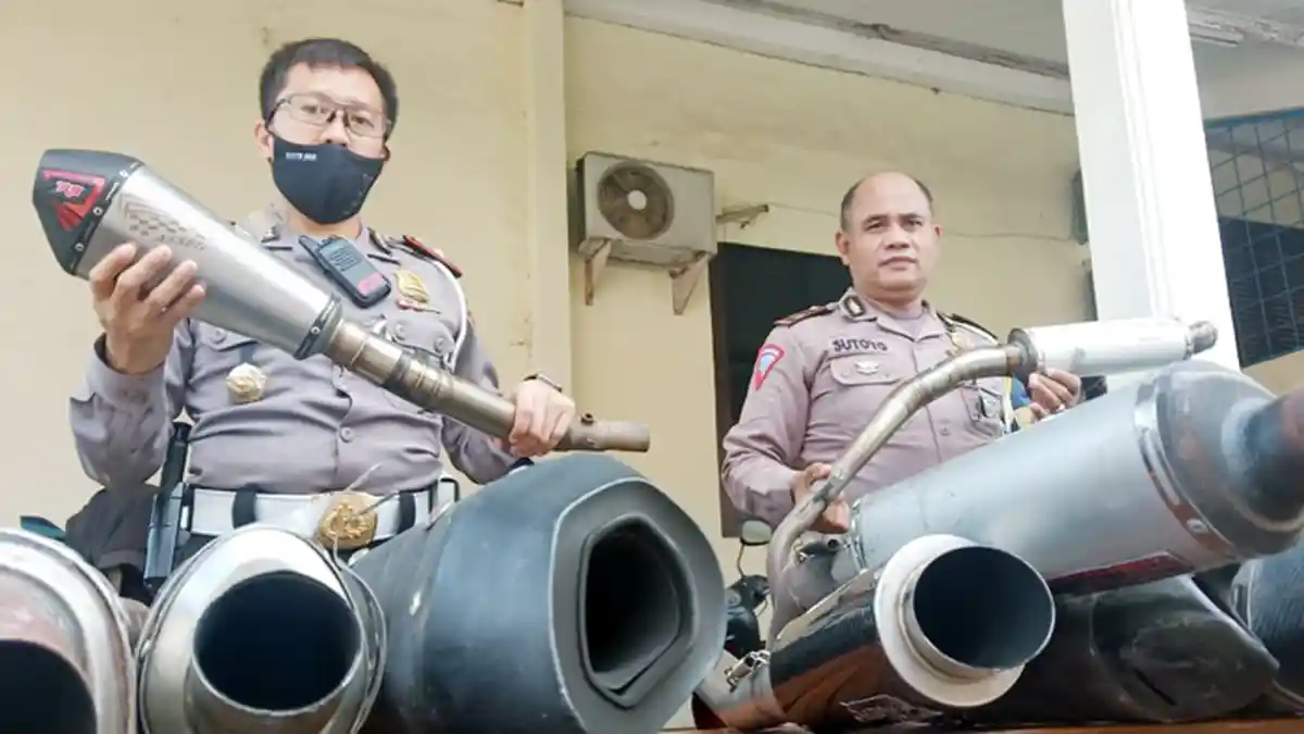 Puluhan Knalpot Brong Diamankan Polisi Solo Ada yang Berharga Fantastis Menembus Jutaan Rupiah