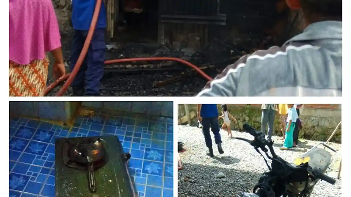 Rumah Warga Seulimuem Aceh Besar Terbakar, Honda Supra Ikut Ludes, Ini Dugaan Api