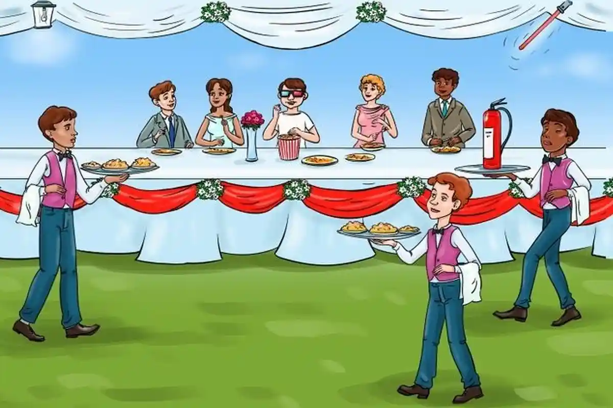 Tes IQ : Temukan dan Hitung Kejanggalan yang Ada Pada Gambar Suasana Pesta Ini! Waktumu 10 Detik