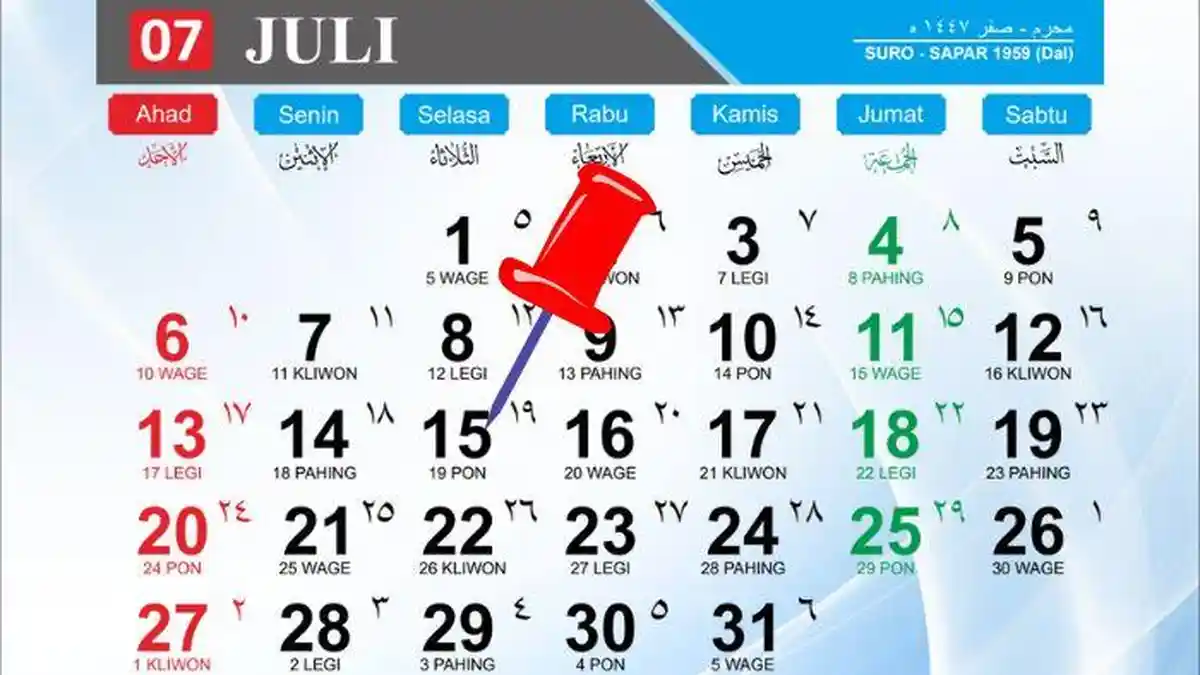 Kalender 2025: Daftar Peringatan Tanggal 15 Juli, Unik Ada Hari Keterampilan Pemuda Sedunia