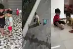 Ibu Kencantol Pria Lain, 2 Bocah Dipaksa Mandiri, Ayah Kerja, Si Sulung Kini Emong Adik, Sabar Suapi