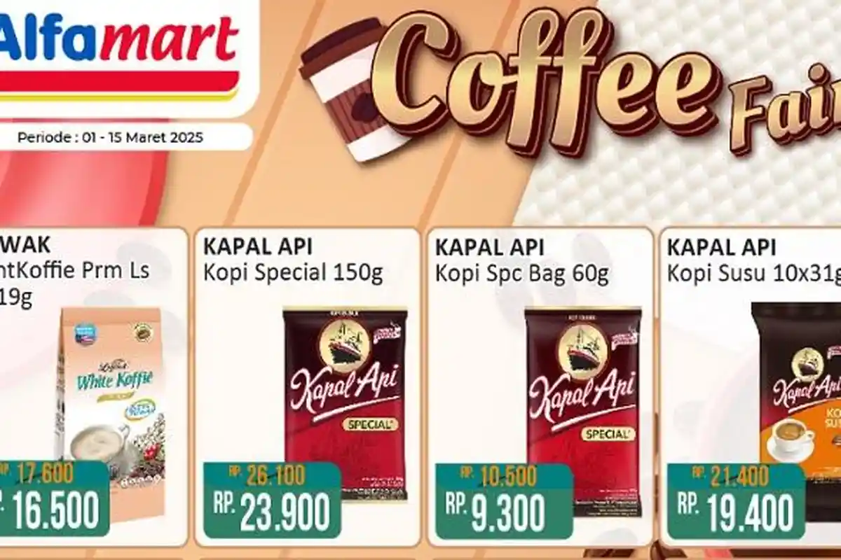 Promo Alfamart 7 Maret 2025 : Kopi Instant Murah Ada Kapal Api, Fresco, ABC, GoodDay, Frozen Food