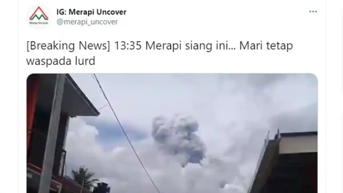 Video Jarak Dekat Letusan Merapi, Awan Panas Membumbung Tinggi, Warga Hadapi Hujan Abu Campur Pasir