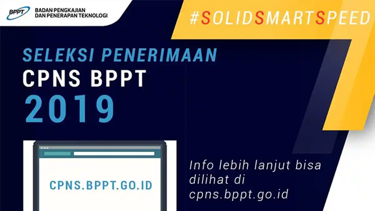 CPNS 2019 - Badan Pengkajian dan Penerapan Teknologi (BPPT) Buka 300 Formasi, Simak Rinciannya