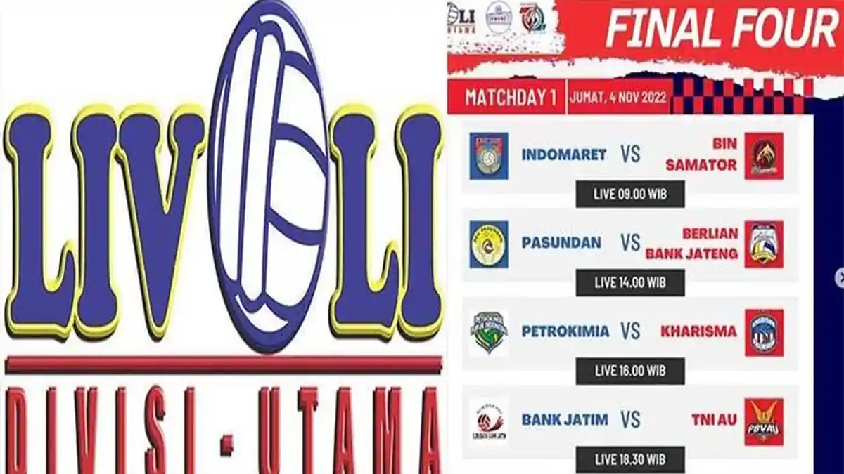Jadwal Lengkap Putaran Pertama Final Four Liga Voli Indonesia Divisi Utama 2022 Live
