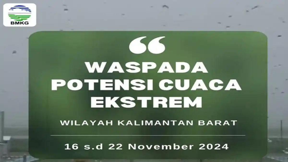 BMKG Kalbar: Waspada Potensi Cuaca Ekstrem Hingga 22 November 2024