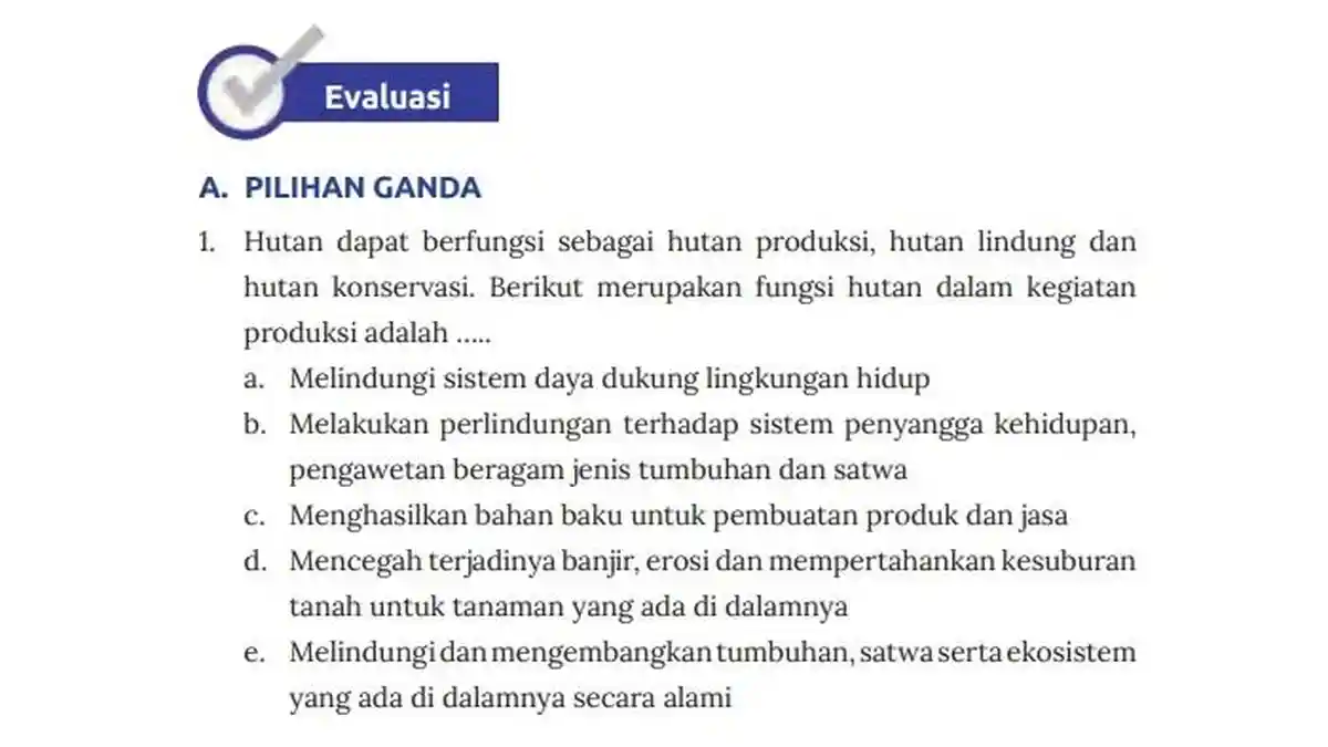 Kunci Jawaban IPS Kelas 7 Halaman 195-199 Kurikulum Merdeka, Evaluasi: Potensi Ekonomi Lingkungan