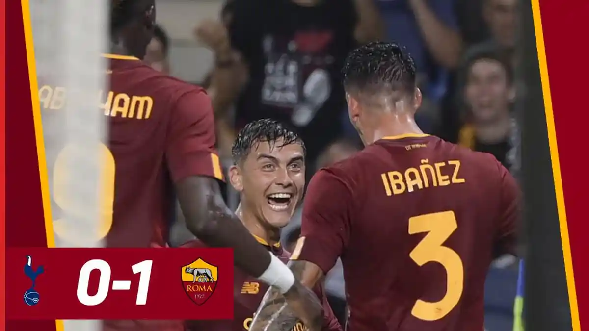 Hasil Tottenham vs AS Roma, Dybala Sepak Pojok, Ibanez Cetak Gol, Roma Menang