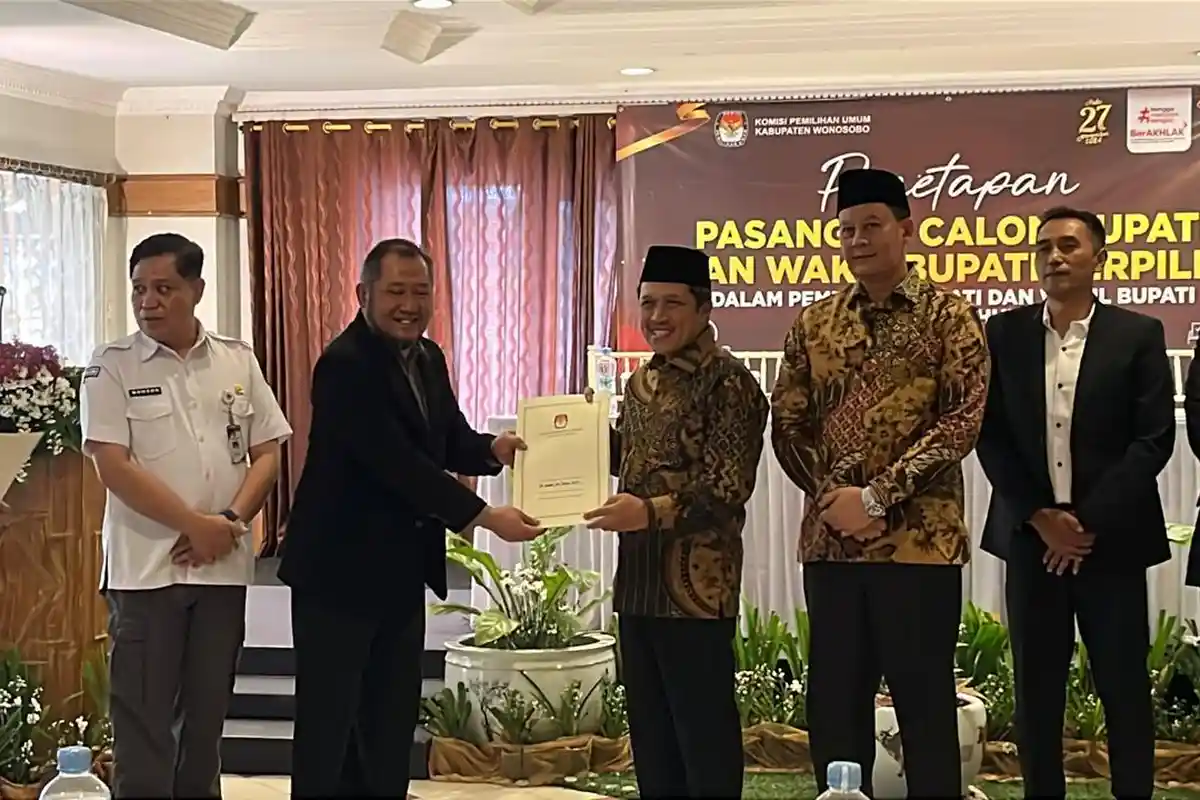 Raih Suara 70 Persen di Pilkada, Afif-Husein Ditetapkan Sebagai Bupati dan Wakil Bupati Wonosobo