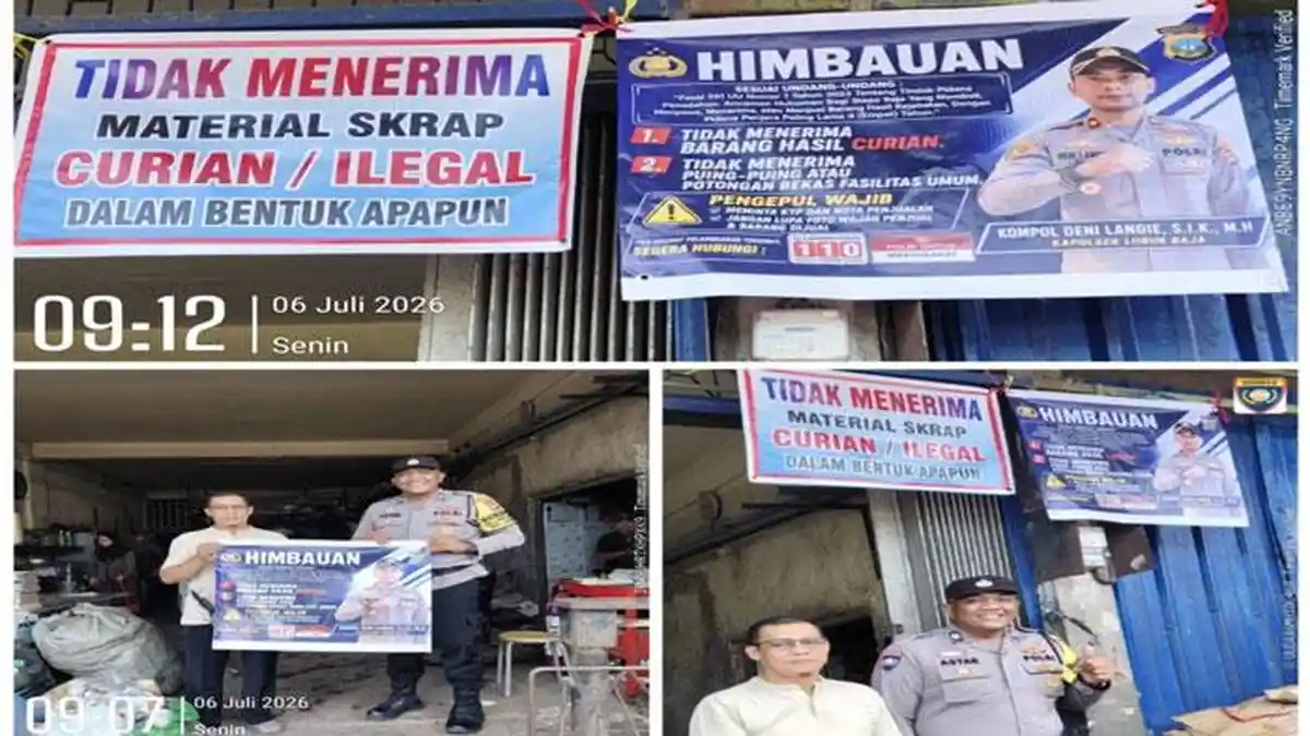 Polsek Lubuk Baja Batam Jemput Bola, Datangi Gudang Besi Tua Cegah Penadahan Barang Curian - Tribunbatam.id