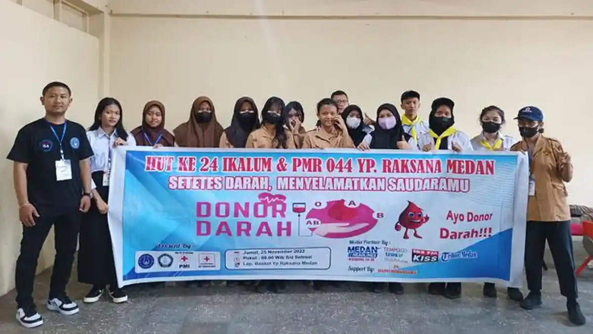 Peringati Hari Guru, Ikalum PMR 044 YP Raksana Medan Gelar Donor Darah