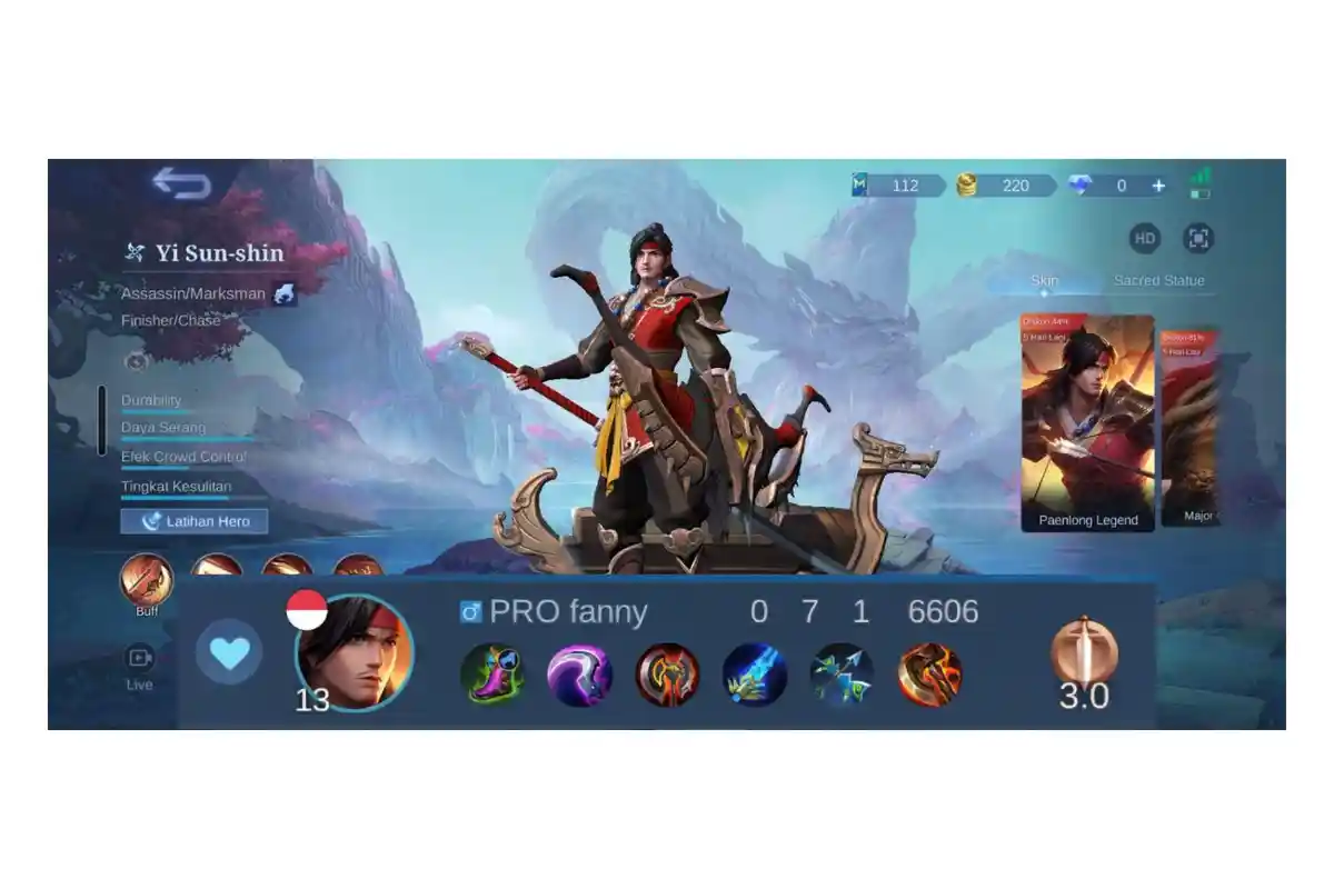 Rekomendasi Item dan Cara Laning Phase Yi Sun-Shin: Auto Win Streak