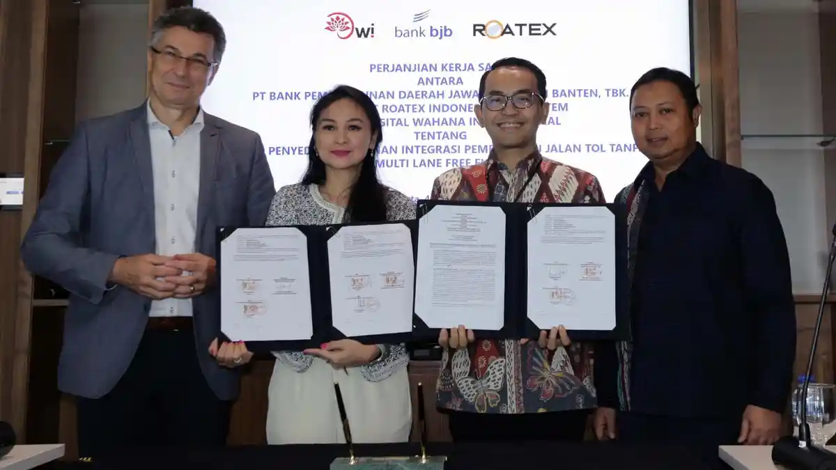 Dukung Pembayaran Jalan Tol Nir Sentuh, bank bjb Kolaborasi dengan Roatex dan DWI