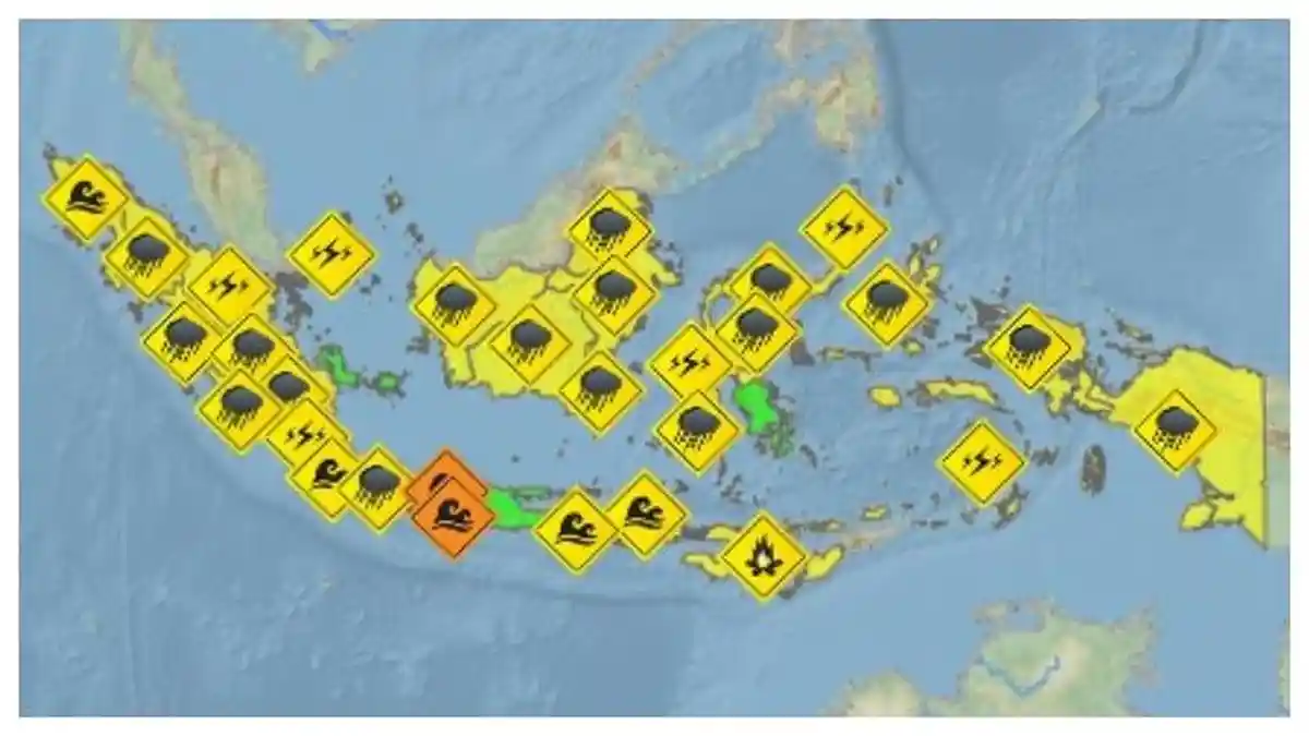 Peringatan Dini BMKG Minggu, 13 September 2020: Cuaca Ekstrem Berpotensi Terjadi di 26 Wilayah