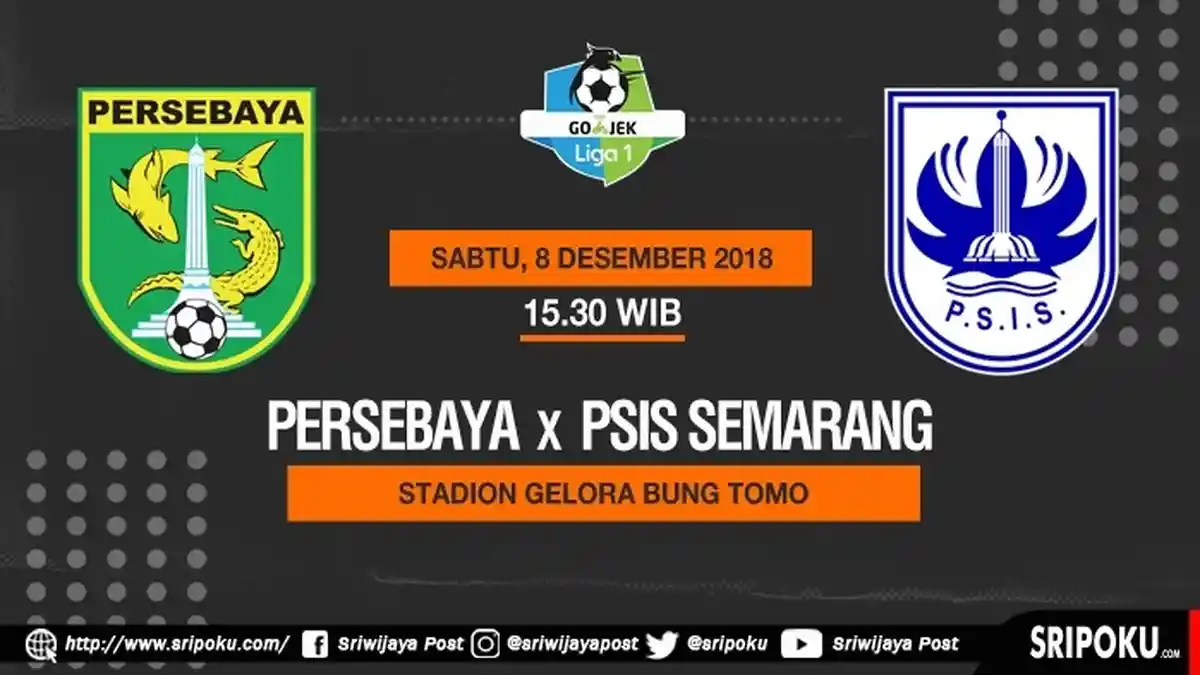 Link Live Streaming Indosiar Pertandingan Persebaya Surabaya vs PSIS Semarang Hari ini