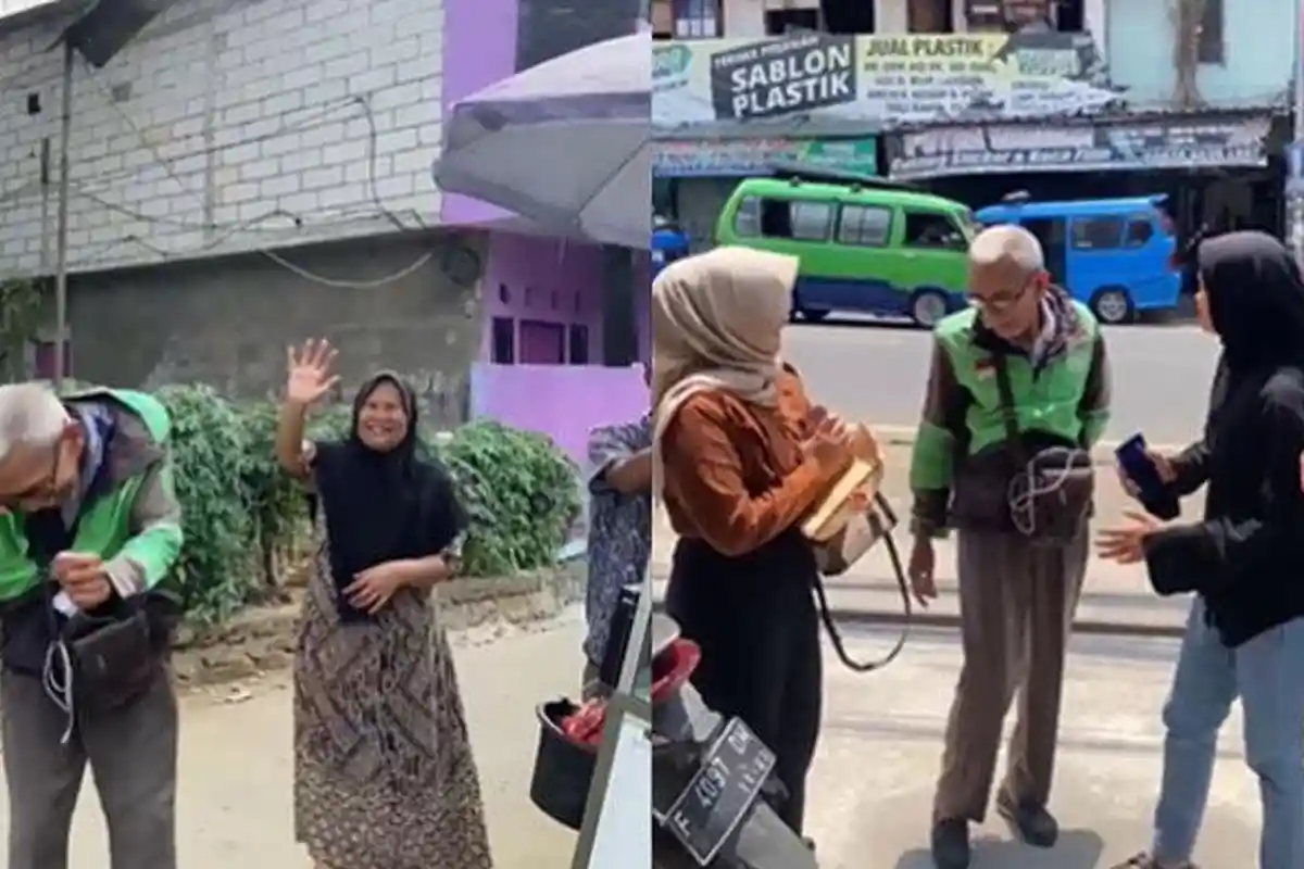 Meski Sakit hingga Jalan Bungkuk, Kakek Driver Ojol Tetap Narik, Semringah Dapat Motor Baru