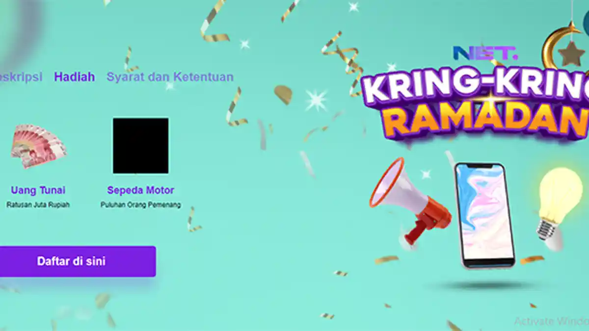 Jadwal Kring Kring Ramadhan Net TV , Cek 5 Kali Setiap Hari! Nonton Net TV via Live Streaming Net TV
