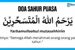 Doa Sahur Puasa dan Sunah yang Dianjurkan Rasulullah SAW
