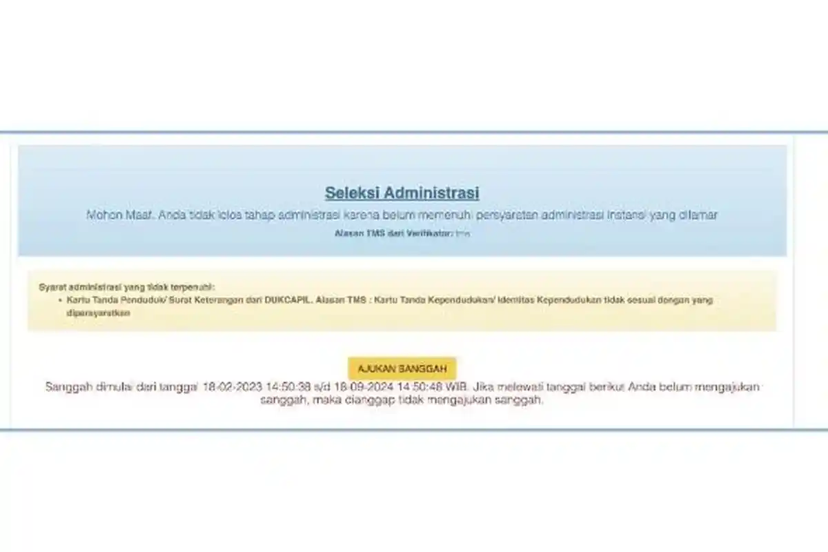 Hasil Seleksi Administrasi CPNS 2024 Diumumkan Hari Ini, Simak Cara Ajukan Sanggah bagi Peserta TMS