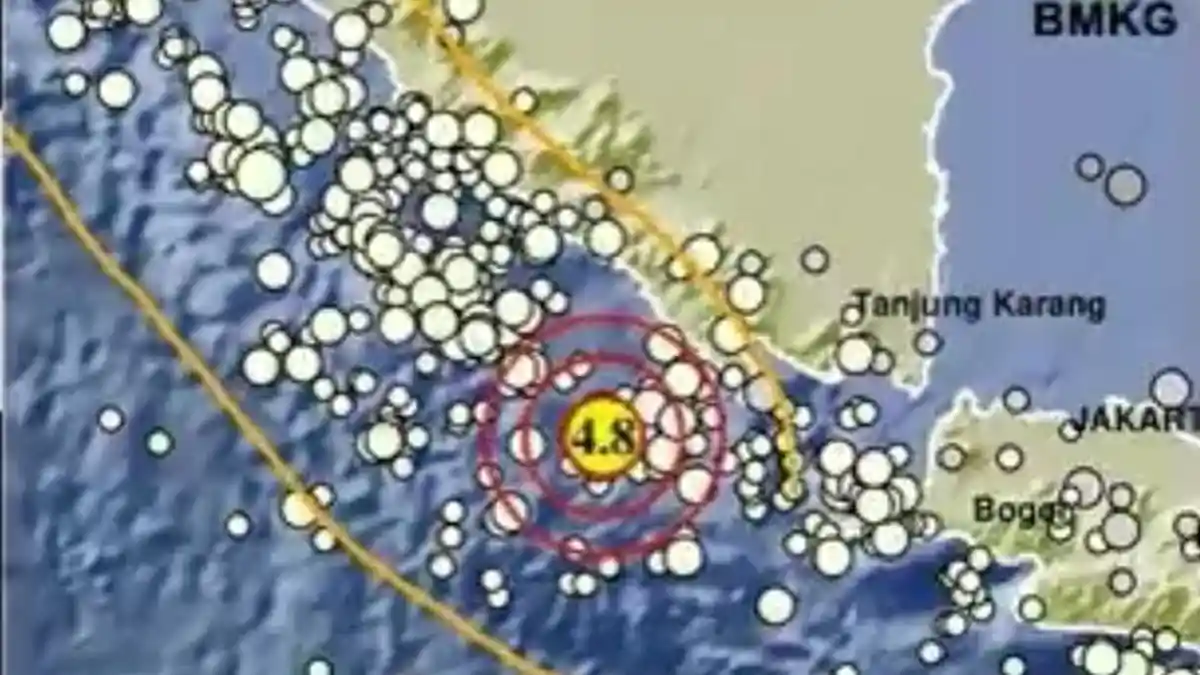Gempa Magnitudo 4,8 Guncang Pesisir Barat Lampung, Tidak Ada Kerusakan