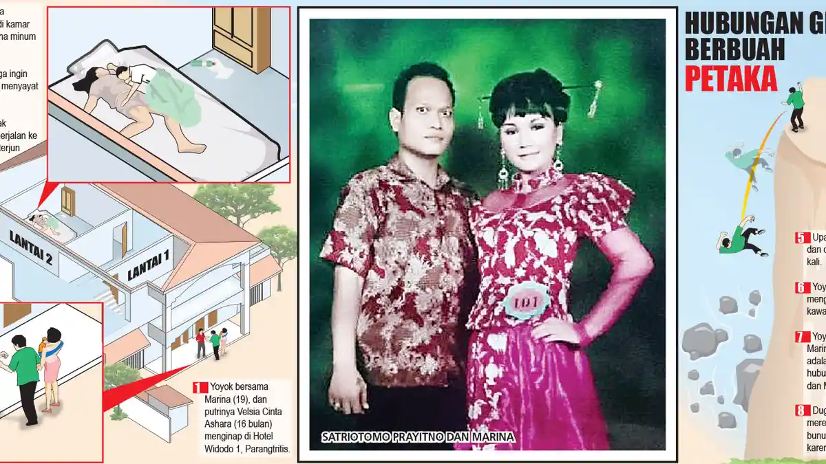 Jenazah Pria, Putri Tirinya, dan Balita Ini Dibopong Warga Lewat Sungai di Kendal