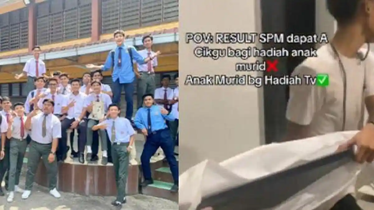 HARU Guru SMK Dibelikan TV Baru Oleh 19 Muridnya yang Dapat Nilai Memuaskan, Videonya Viral