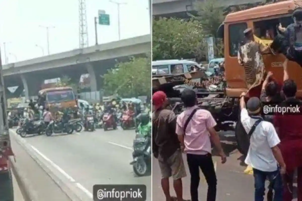 Viral, Sopir Truk Jadi Bulan-bulanan Pengantar Jenazah Lantaran Menabrak Salah Satu Pengendara
