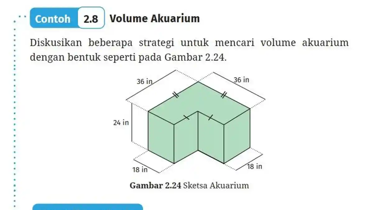Kunci Jawaban Matematika Kelas 9 Kurikulum Merdeka Halaman 69 70, Ayo Mencoba 2.8: Volume Akuarium