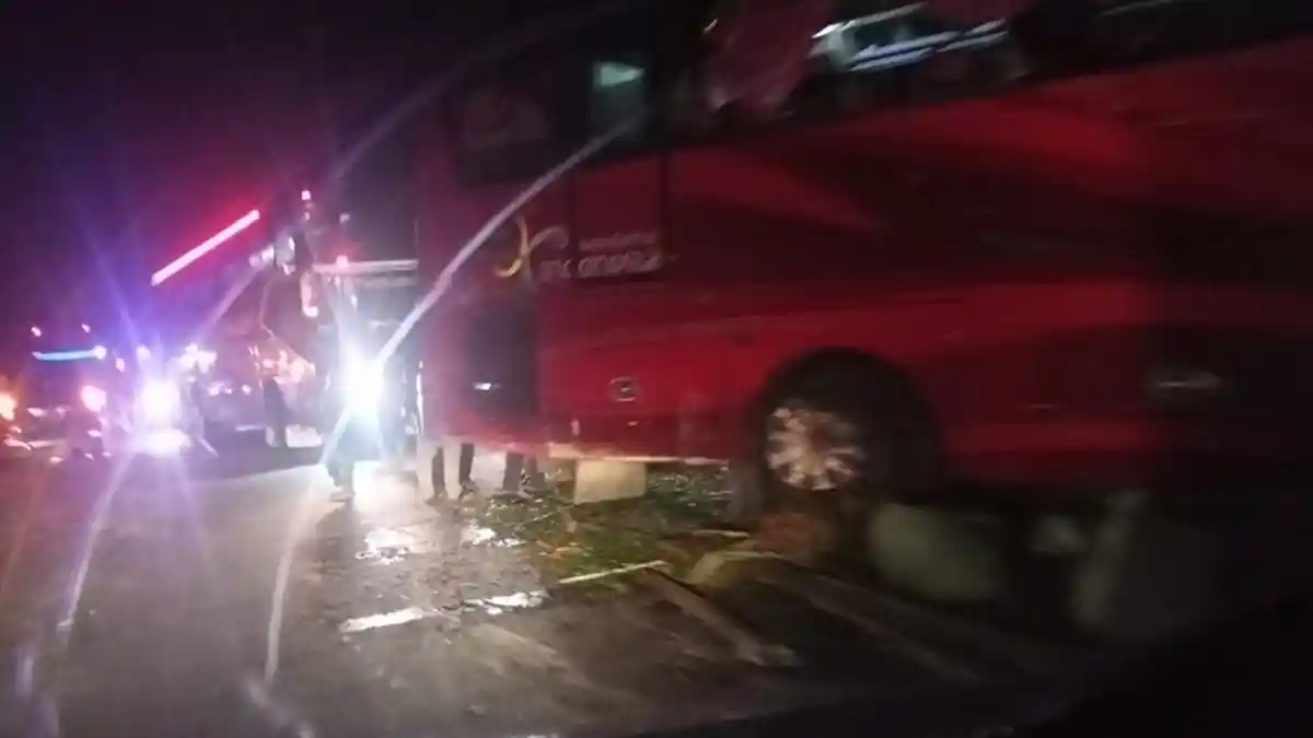 Truk Colt Diesel Tabrakan dengan Bus di Julok, Penumpang Luka-luka