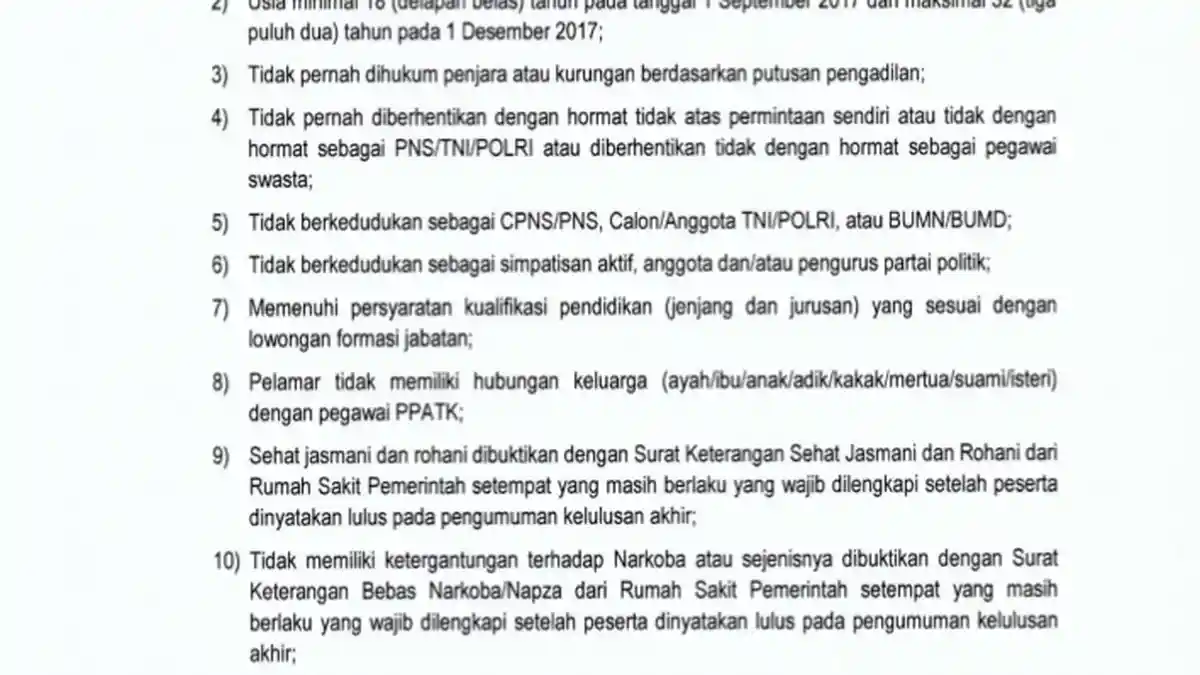 Bagi Isteri Kedua Tak Bisa Mendaftarkan Diri Sebagai CPNS di PPATK