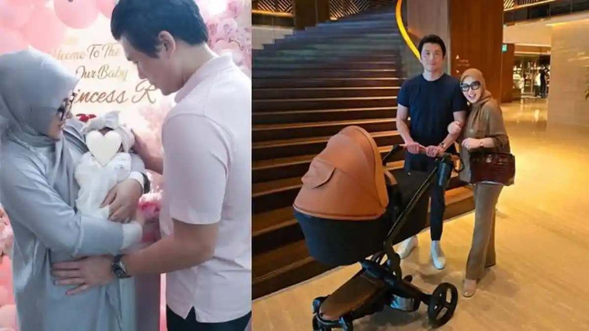 Momen Syahrini Nongkrong Sama Anak, Princess R Naik Stroller Mahal ...
