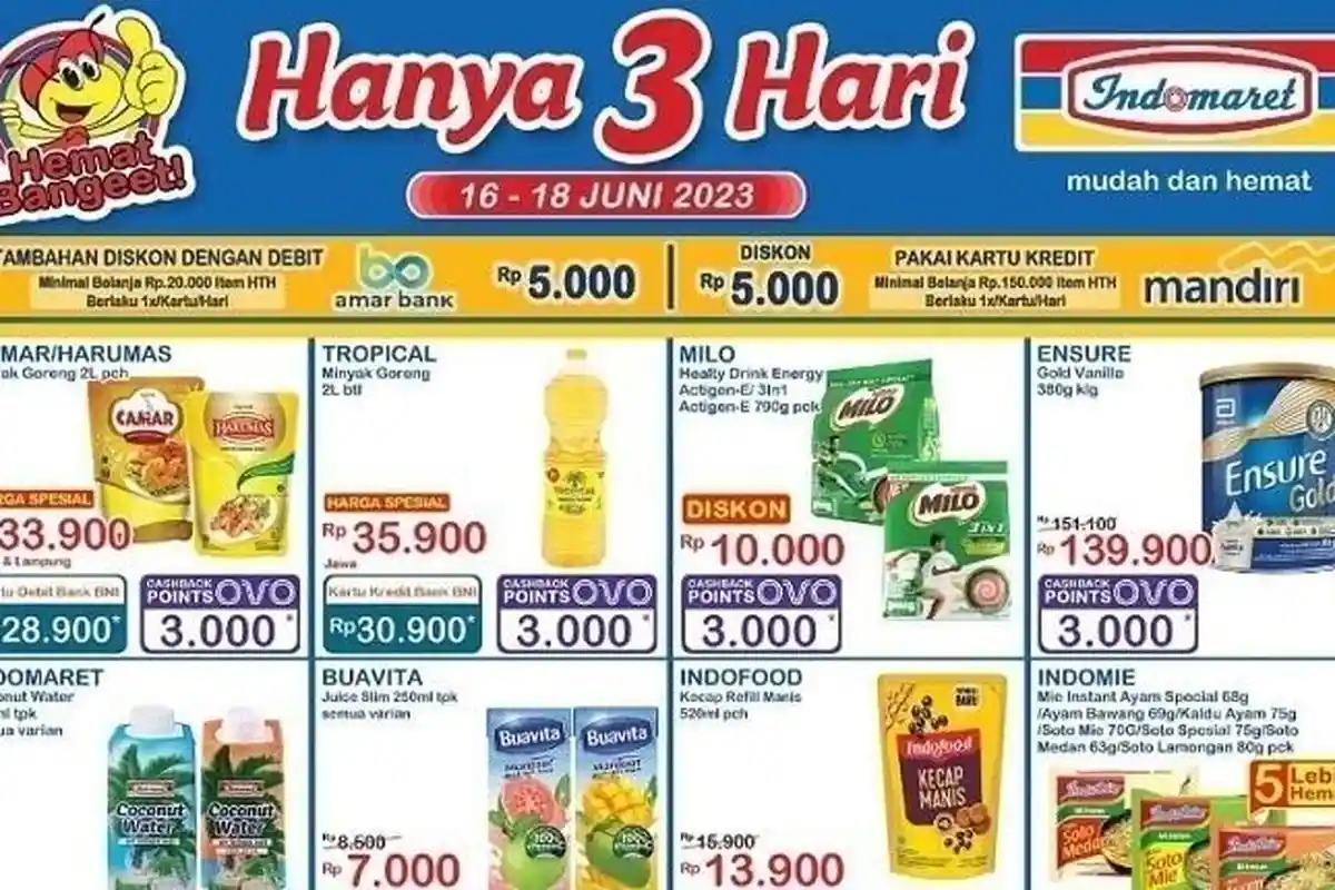 KATALOG Promo JSM Indomaret 17-20 Juni 2023 Belanja Irit Pasti Hemat, Kinder Joy Rp11.300
