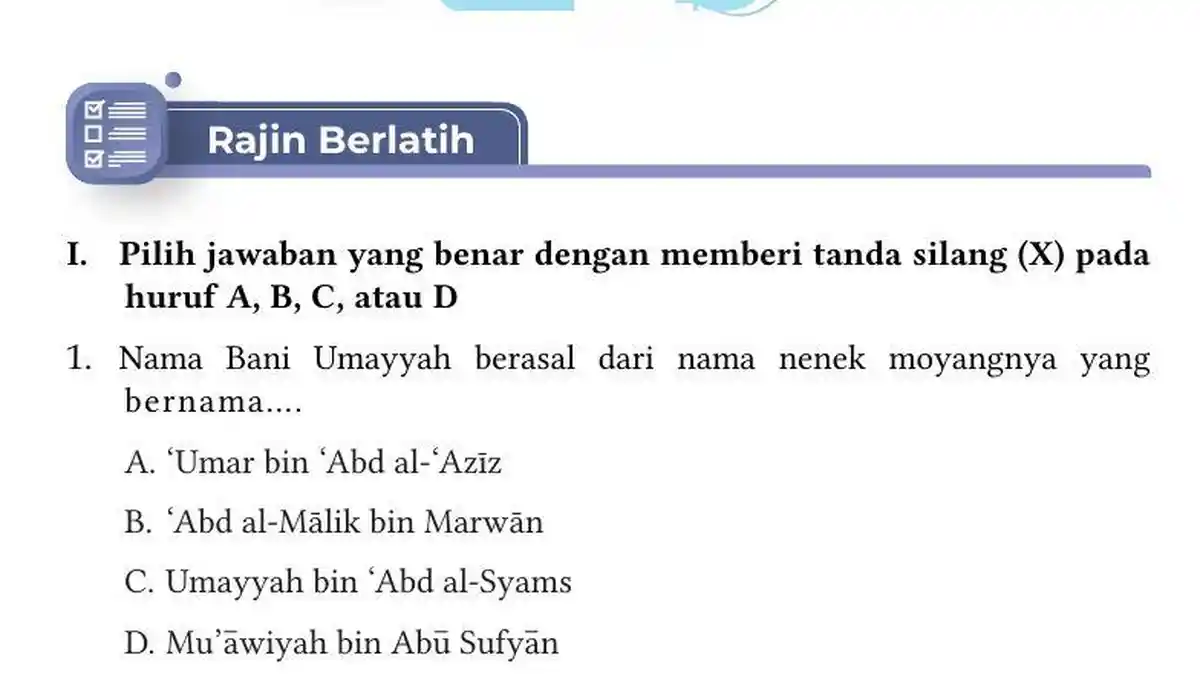Kunci Jawaban PAI Kelas 7 Halaman 118 Kurikulum Merdeka: Rajin Berlatih, Soal Pilihan Ganda