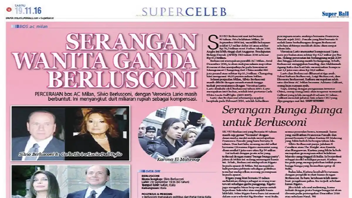 Perceraian Silvio Berlusconi dengan Veronica Lario Belum Selesai