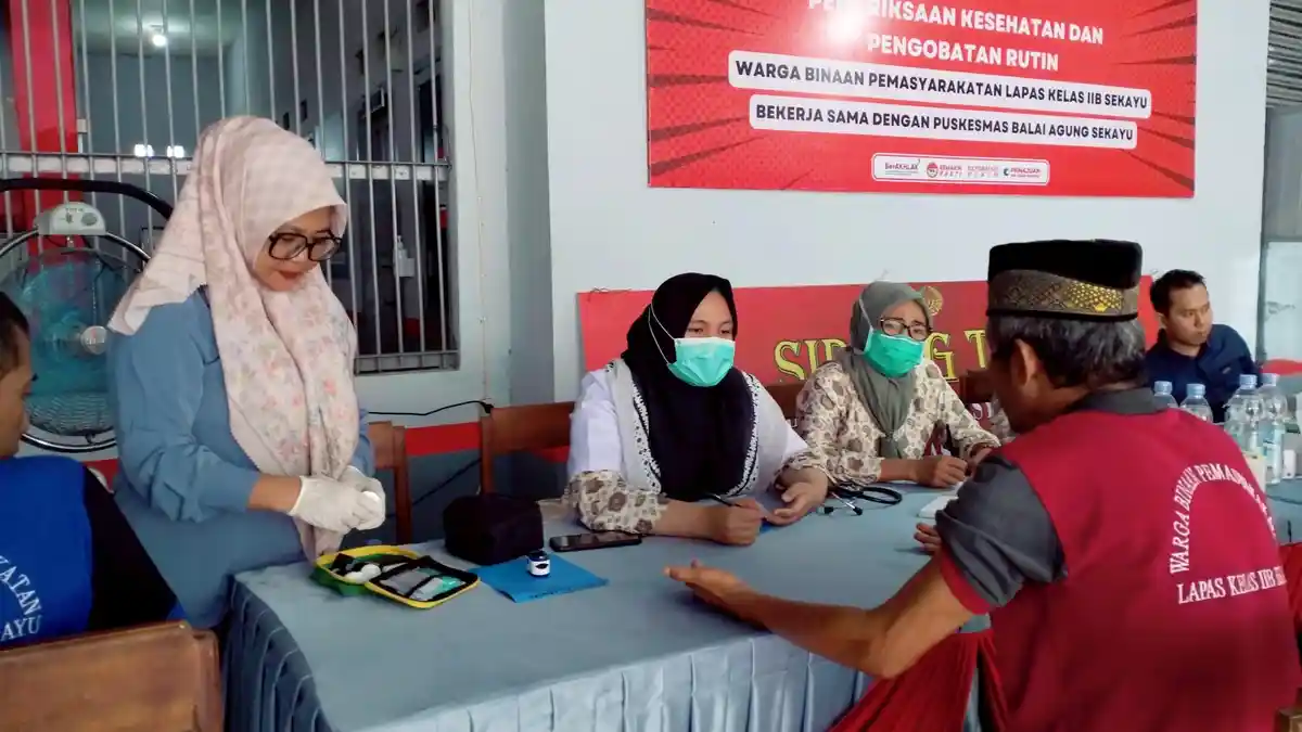 Prioritaskan Kesehatan, 60 Orang Warga Binaan Lapas Sekayu Dapatkan Pengobatan Gratis