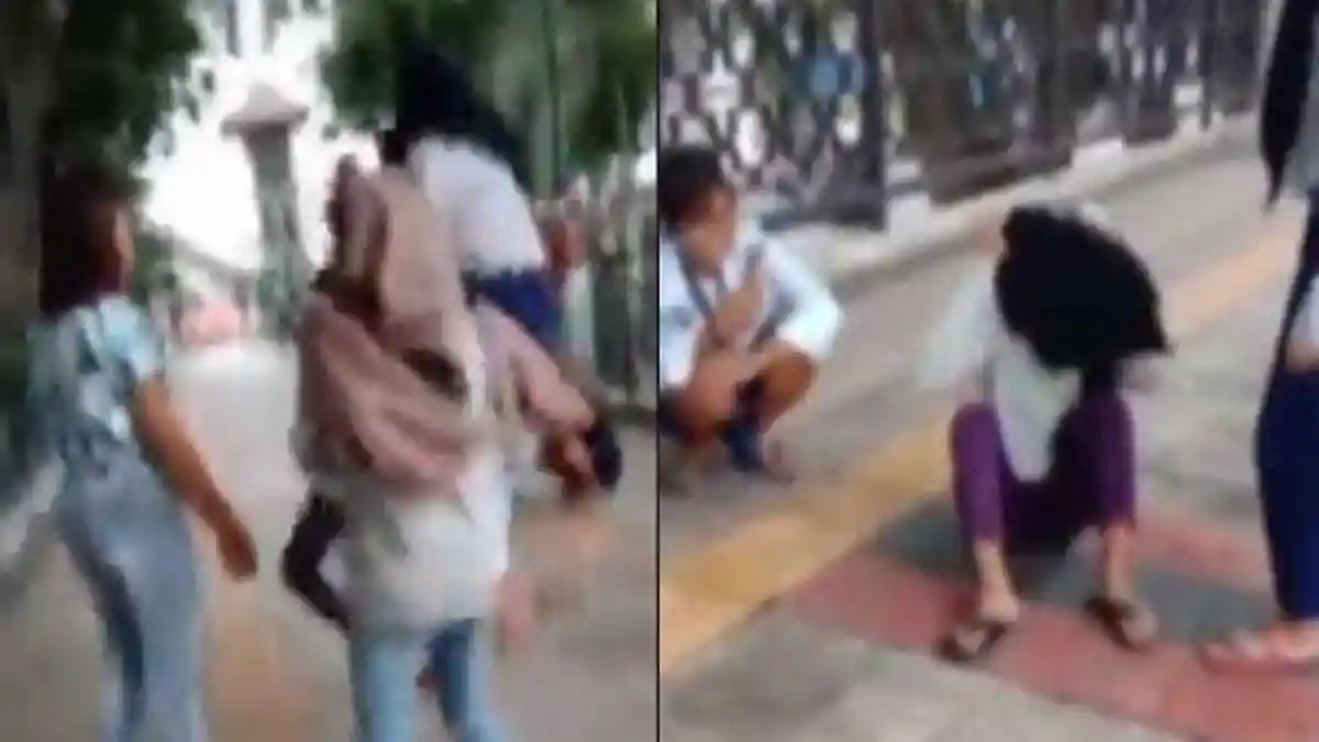 Viral di Medsos, Remaja Berjilbab Jadi Korban Bully, Kepalanya Dipukul dan Ditendang