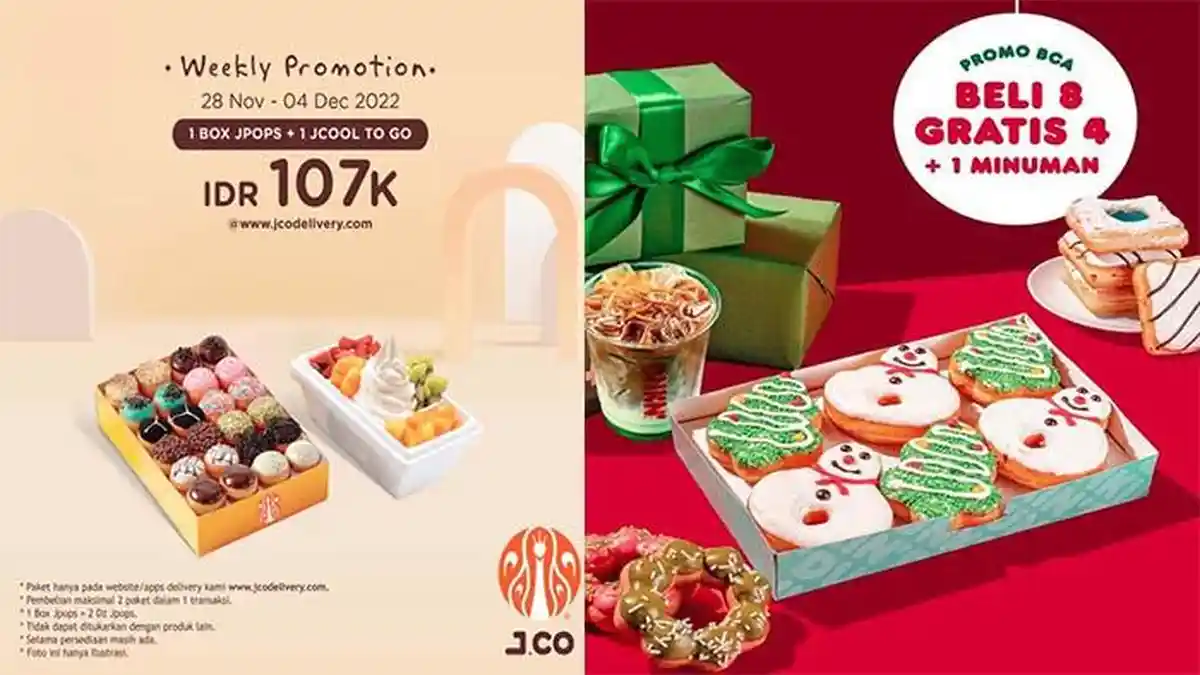 Promo Makanan Terbaru 1 Desember 2022, Ada Dunkin Donuts JCO Geprek Bensu Domino Pizza Chatime