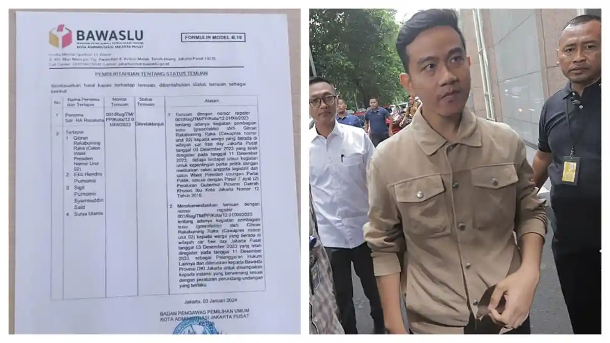 Tempel Pengumuman di Mading, Bawaslu Jakpus Putuskan Gibran Langgar Pergub CFD Saat Bagi-bagi Susu