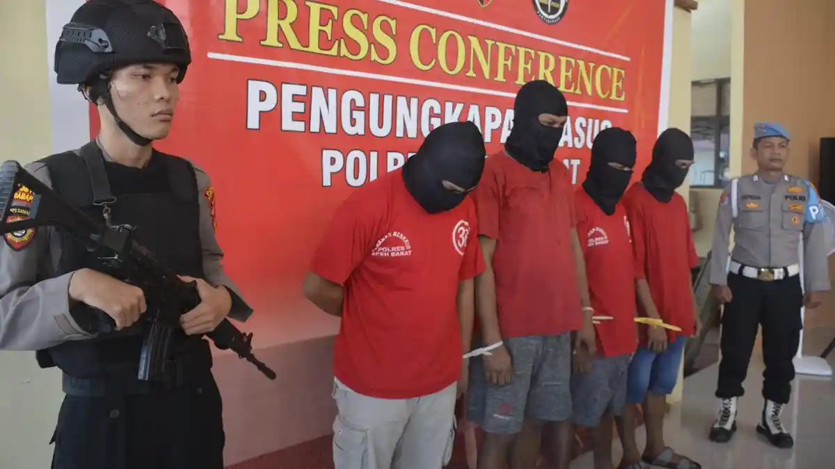 Polisi Tangkap Empat Tersangka Penyelundup Rohingya di Aceh Barat, Ini Identitasnya