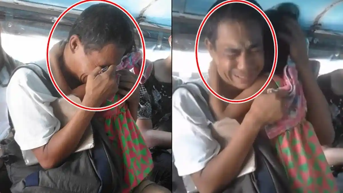 Pria Ini Terus Menangis Sambil Memeluk Anaknya, Tak Disangka Ternyata Sang Anak Begini