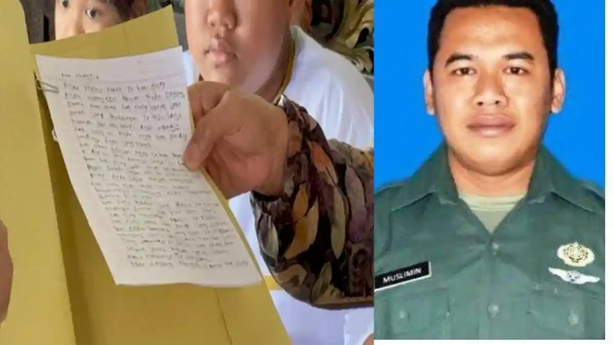 Ini Surat Wasiat Kopda M untuk 3 Anaknya, Sempat Telfonan Minta Anaknya Dijaga Sebelum Bunuh Diri