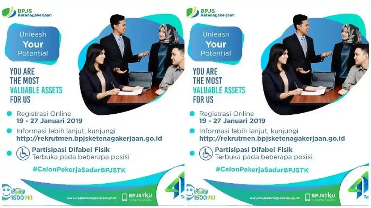 BPJS Ketenagakerjaan Rekrut Pegawai Baru Mulai Jenjang D3, Cek Persyaratan dan Tata Cara Pendaftaran