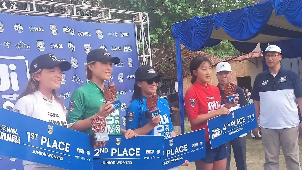 Peselancar Putri Jepang Mirai Ikeda Borong Gelar di WSL Krui Pro 2024