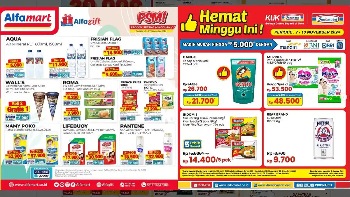 Promo Alfamart dan Indomaret Hari ini 7 November 2024, Katalog Popok ...
